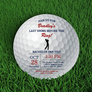 Invitation Dernier Swing Avant Le Mariage de Golf Bachelor Pa