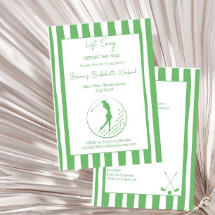 Invitation Dernier swing golf Bachelorette week-end
