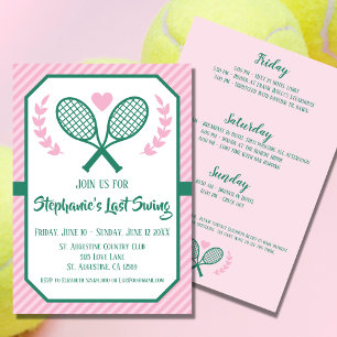 Invitation Dernier Swing Tennis Country Club Bachelorette