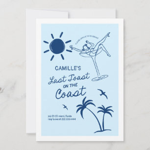 Invitation Dernier Toast Bachelorette Week-end Bash Invitatio