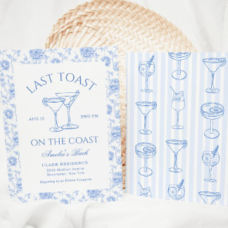 Invitation Dernier Toast Sur La Côte Bachelorette Fête