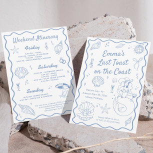 Invitation Dernier toast sur la Côte Bachelorette Party