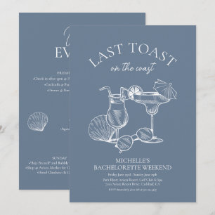 Invitation Dernier Toast Sur La Côte Bachelorette Week-End