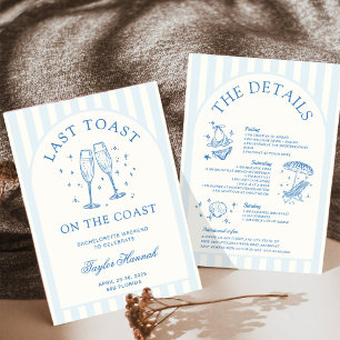 Invitation Dernier Toast sur la Côte Itinéraire de la Bachelo
