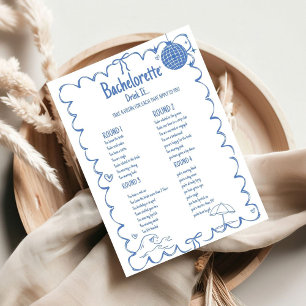 Invitation Dernier Toast sur la côte jeu de bachelorette Cart