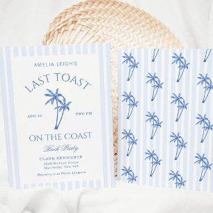 Invitation Dernier Toast Sur La Côte Palmiers Enterrement de