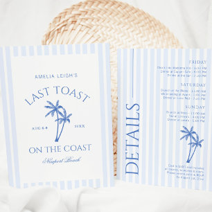 Invitation Dernier Toast Sur La Côte Palmiers Enterrement de