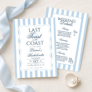 Invitation Dernier Toast sur la Côte Week-end Enterrement de 