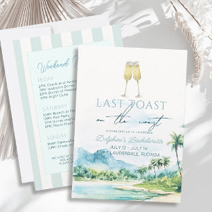 Invitation Dernier toast sur la plage de la Côte Bachelorette