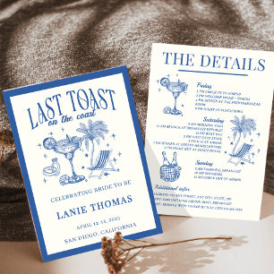Invitation Dernier toast sur l'itinéraire de Bachelorette de