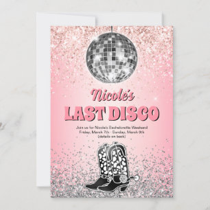 Invitation Dernier week-end Disco Retro Bachelorette