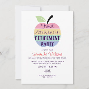 Invitation Dernière affectation Apple Teacher RetiParty