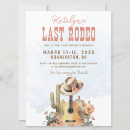 Invitation Dernière Cowgirl de Rodéo Week-end de Bachelorette