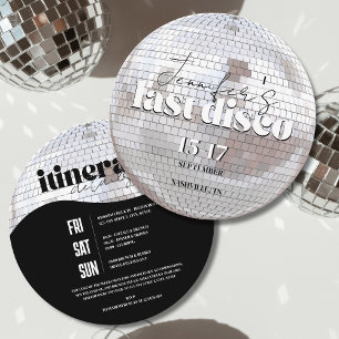 Invitation Dernière Disco les années 70 Bachelorette Week-end
