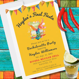 Invitation Dernière Fête de Bachelorette sur le thème Mexicai