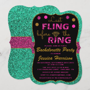 Invitation Dernière Fling Avant L'Anneau - Bachelorette Party