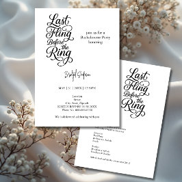 Invitation dernière fuite avant le ring Bachelorette Script