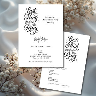 Invitation dernière fuite avant le ring Bachelorette Script