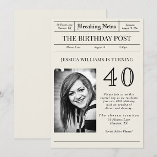 Invitation "Dernière heure" Photo d'anniversaire