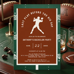 Invitation Dernière soirée de célibataire avec un match de fo