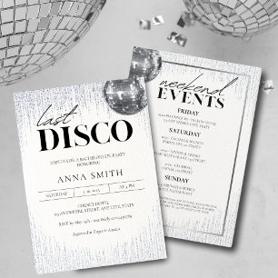 Invitation Dernière soirée disco Glitz & Glam Bachelorette