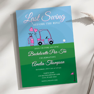 Invitation Dernière swing avant l'anneau ! Golf Bachelorette