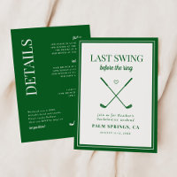 Dernière swing avant le Ring Golf Bachelorette