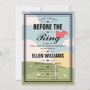 Invitation Dernière Swing Bachelorette Golf Week-end Party
