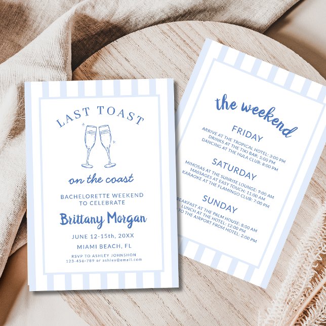 Invitation Dernière Toast sur la fête de Bachelorette de la p (Créateur téléchargé)