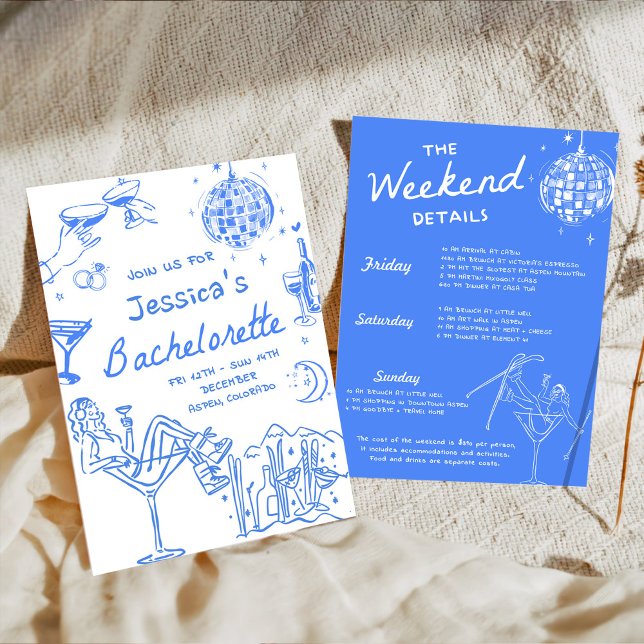 Invitation Dernière Toast Sur Les Pistes Enterrement de Vie d (Créateur téléchargé)