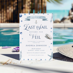 Invitation Dernière voile avant la Veil Nautical Bachelorette