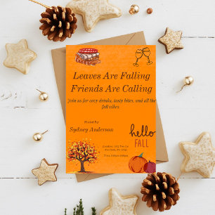 Invitation des amis et de la famille de l'automne