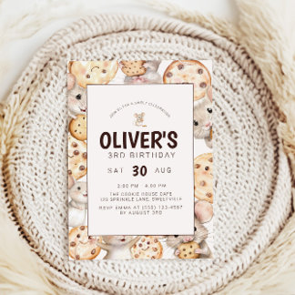 Invitation des Anniversaires de enfants de cookies