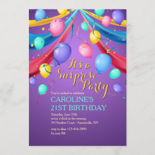 Invitation des ballons de fête