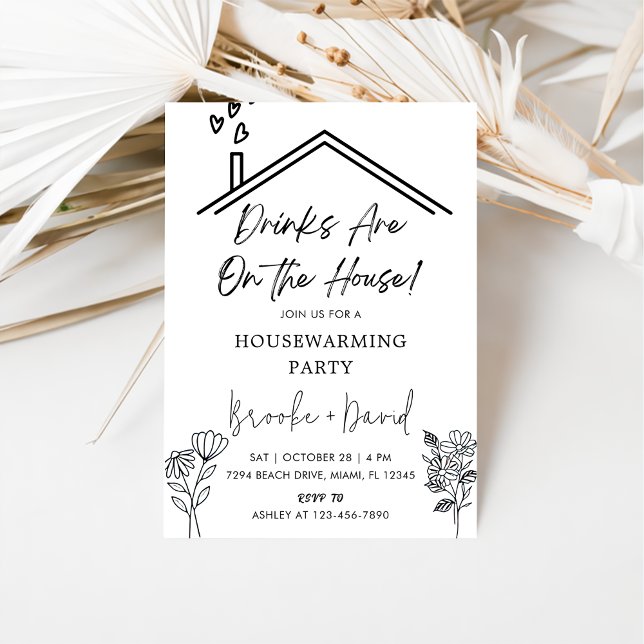 Invitation Des Boissons De Fête De Réchauffement Sont À La Ma (Créateur téléchargé)