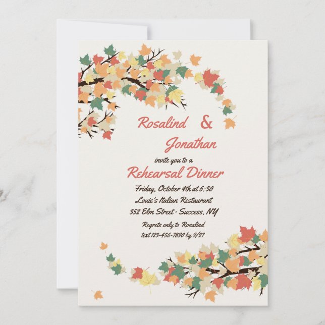 Invitation des Branches d'Automne (Devant)