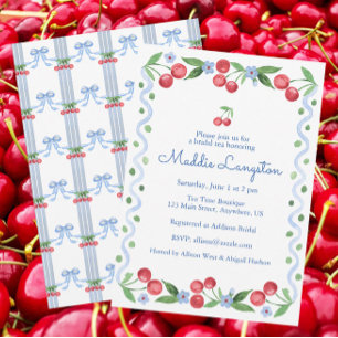 Invitation des cerises d'aquarelle du millénaire