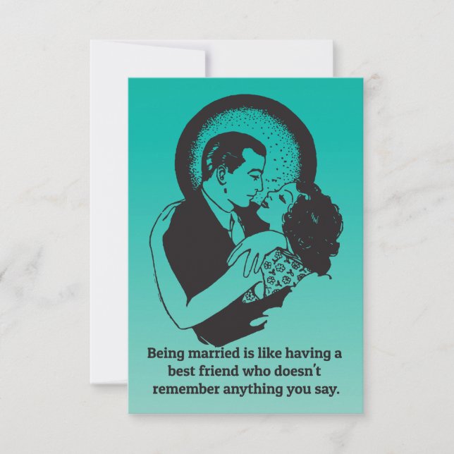 Invitation Des citations amusantes sur le mariage et l'engage (Devant)
