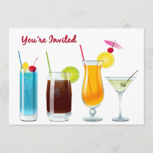 Invitation Des cocktails d'heure heureuse vous êtes invités
