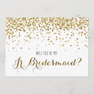 Invitation Des confettis de parties scintillantes d'or vous