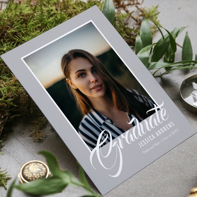 Invitation des diplômés Moderne Editable Photo Ble (Créateur téléchargé)