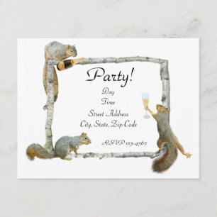 Invitation des écureuils de fête