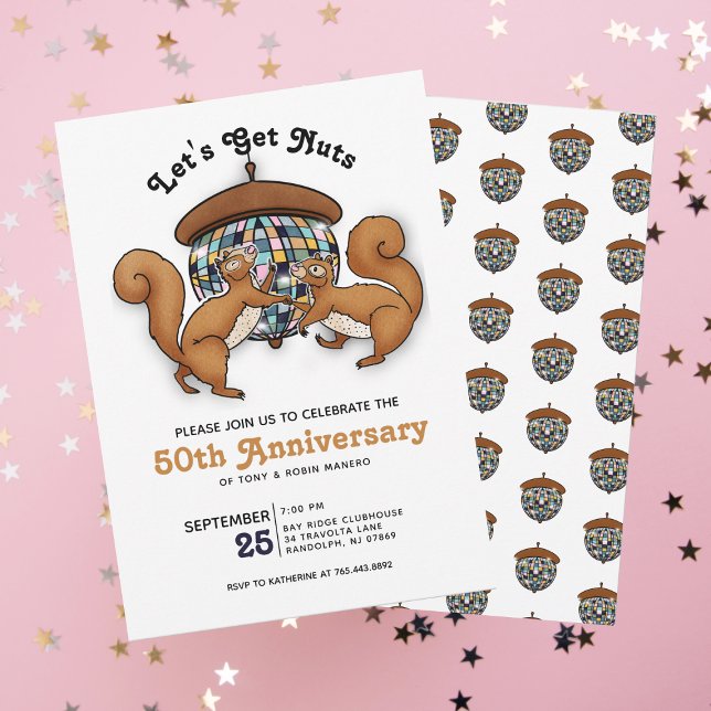 Invitation des écureuils disco 50e anniversaire (Créateur téléchargé)