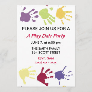 Invitation des enfants à une fête de la date de la