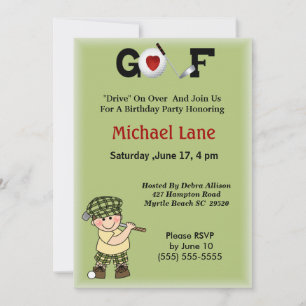Invitation des enfants Little Golfer