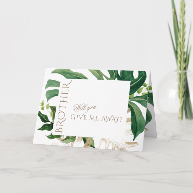 Invitation Des Feuilles Tropicaux Et Luxuriants Me Donneront- (Devant)