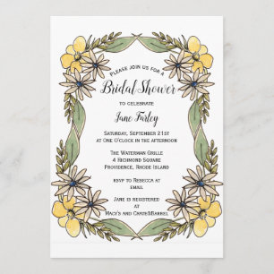 Invitation des fleurs d'encre de pays