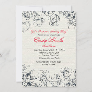 Invitation des fleurs réservées