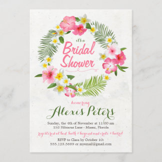 Invitation des fleurs tropicales