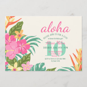Invitation des fleurs tropicales